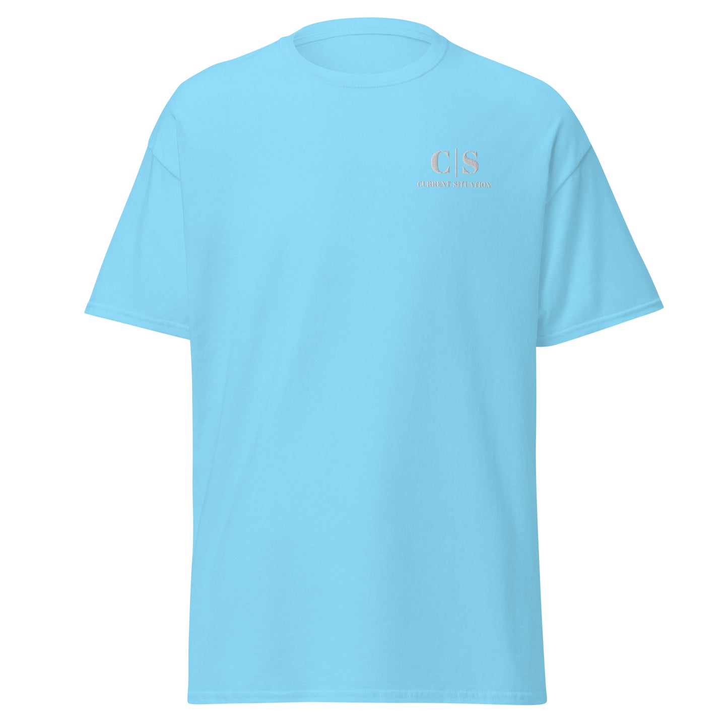 Men's classic tee C/S white Embroidery