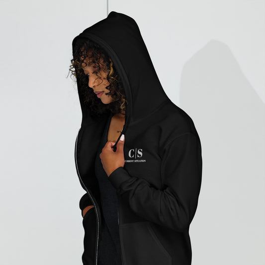 Women Embroidery heavy blend zip C/S hoodie