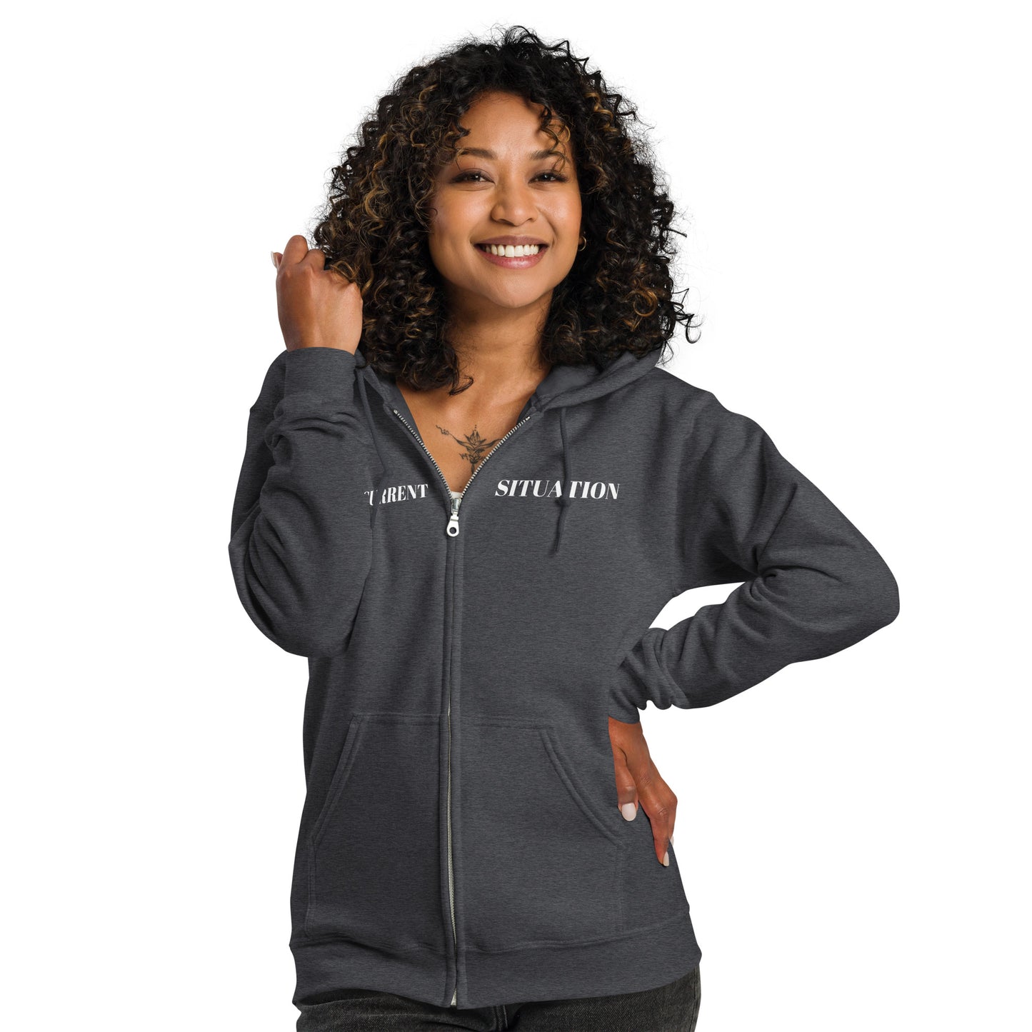 Women heavy blend zip hoodie